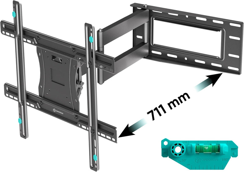 ONKRON TV Wandhalterung schwenkbar für 40-75 Zoll TV bis zu 68 kg - TV Wandhalterung ausziehbar & ne