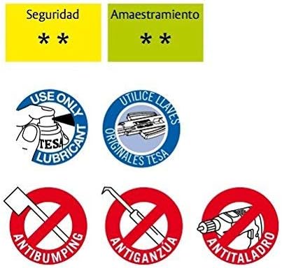 Tesa t60 - Zylinder 5 Schlüssel ds 2030/30x35 Nickel