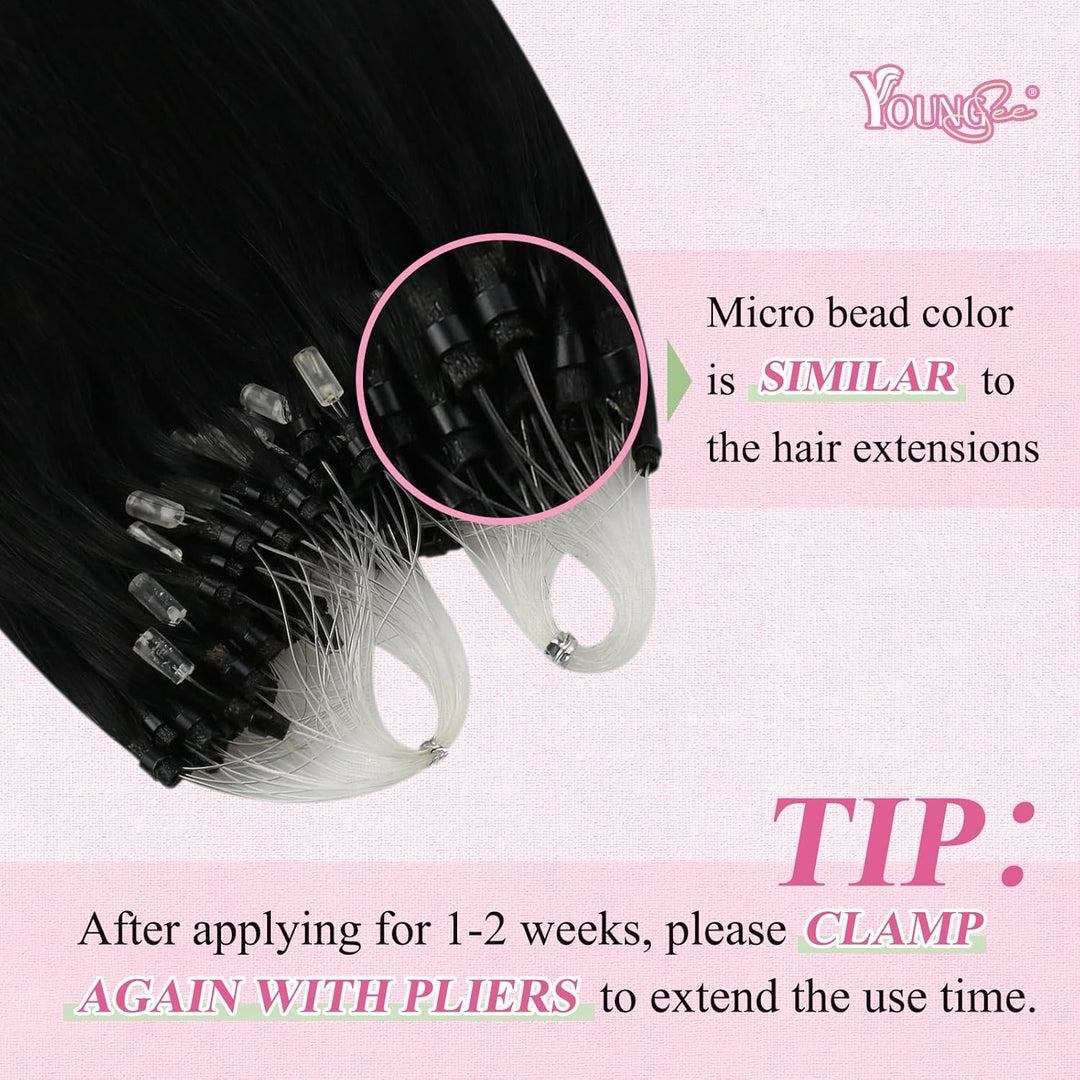 YoungSee Extensions Echthaar Microring Schwarz Microring Extensions Echthaar 1g Schwarz Microring Ha