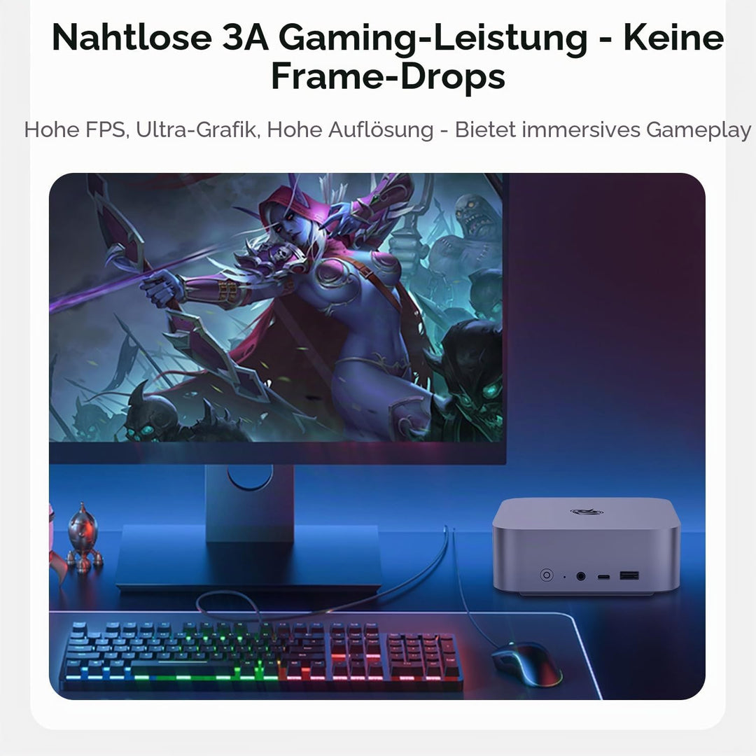 Beelink Mini PC SER9 MAX, AMD Ryzen AI 7 H 350 (8C/16T, bis zu 5.0GHz) 64GB DDR5 RAM 1TB PCIe4.0 SSD