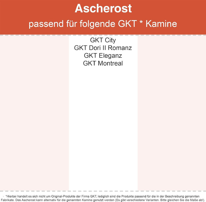 Kaminrost/Ascherost Rund Ø 205 x 8 mm passend für GKT ** Kaminöfen inkl. Modellübersicht - Ascherost