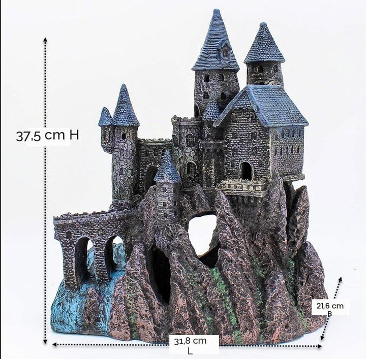 Penn-Plax Castle Aquarium-Dekoration, handbemalt mit realistischen Details, über 36,7 cm hoch, Teil
