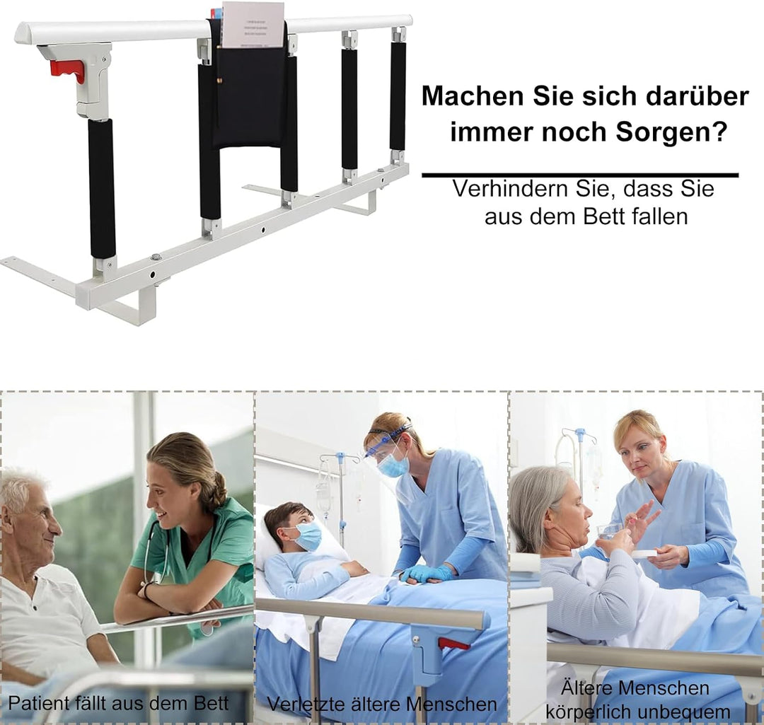 Swociro Faltbare Bettgitter-Sicherheits-Seitenschutz für ältere Menschen, Erwachsene unterstützen Gr