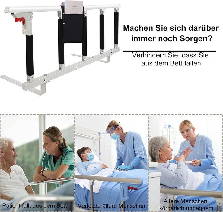 Swociro Faltbare Bettgitter-Sicherheits-Seitenschutz für ältere Menschen, Erwachsene unterstützen Gr