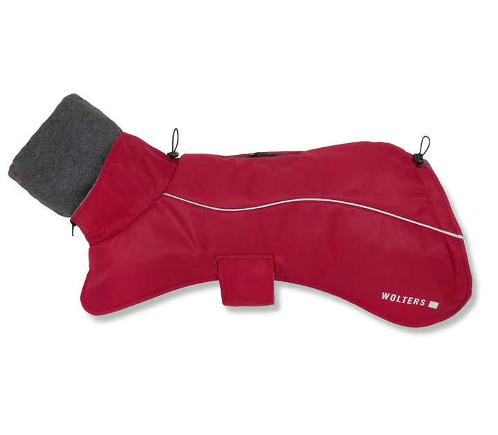 Wolters Hundejacke Cape Adventure | Gefütterte Winterjacke für Hunde | Farbe Rot | Grösse 38 (Rücken