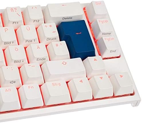 Ducky ONE 2 SF Gaming Tastatur Deutsches Layout, Mechanische Tastatur RGB mit Cherry MX Red Switches