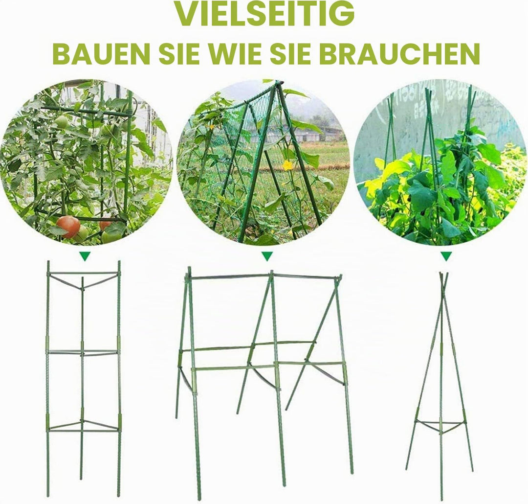 Pflanzenhalter, Rankhilfe Pflanzen, Robuste Tomatenkäfig, Gartenpflanze StützstangenKäfig Lange Stah