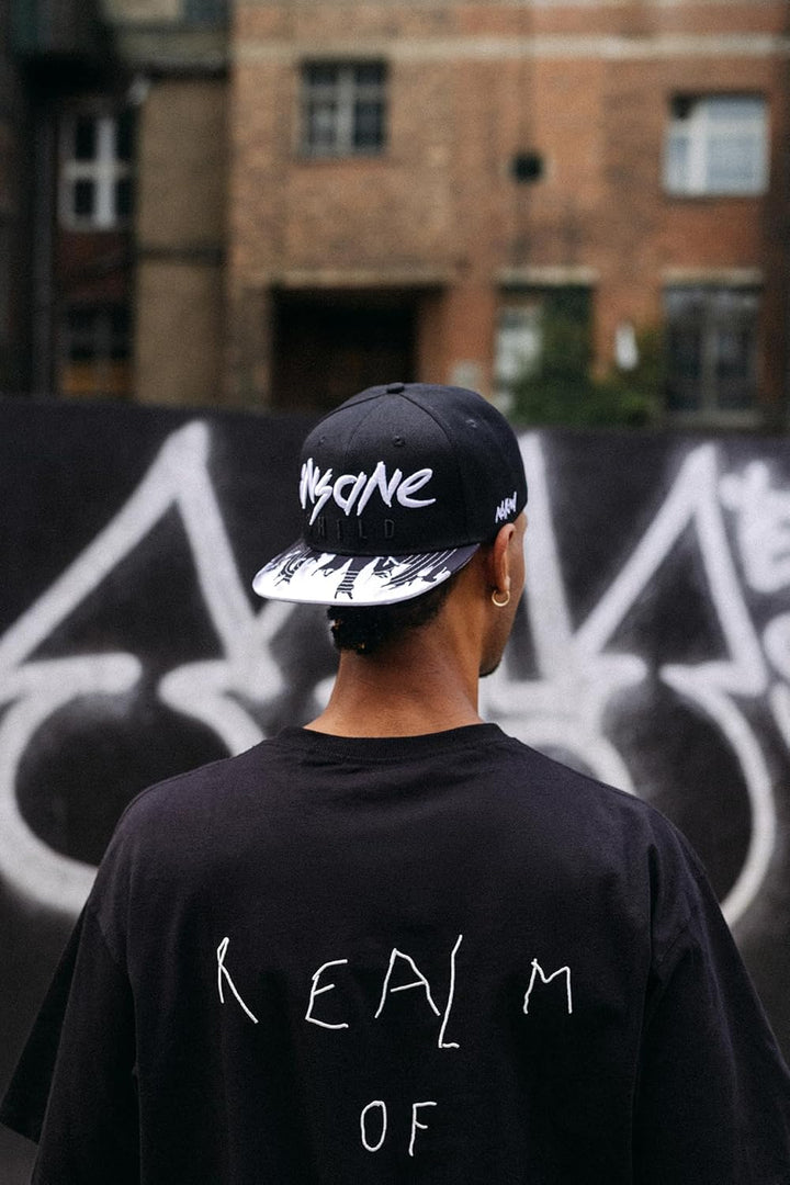 Nebelkind Snapback Cap Insane Child Schwarz Weiss Kappe 6-Panel One Size