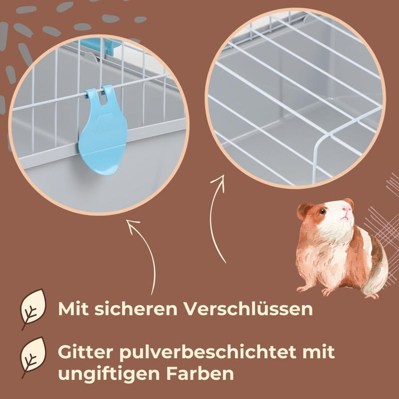 GarPet Kaninchenkäfig innen Indoor Hasenkäfig Meerschweinchen Käfig Hasenstall Kaninchenstall Nagerk