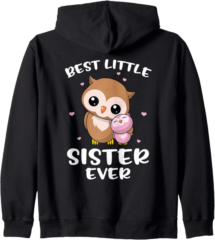 Beste kleine Schwester aller Zeiten - Süsse Eulen Eule Kapuzenjacke