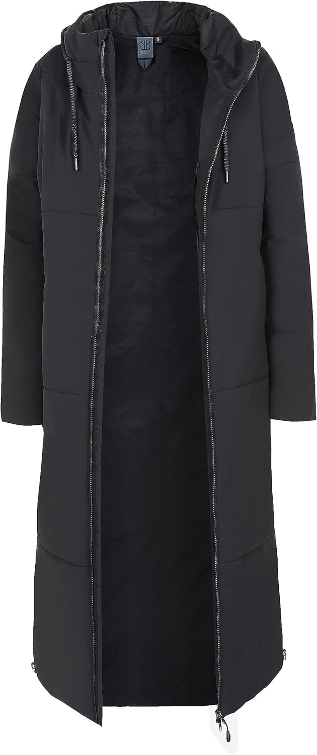 ELKLINE Damen Wintermantel Beautiful | warmer Steppmantel wattiert lang mit Seiten Reissverschluss |