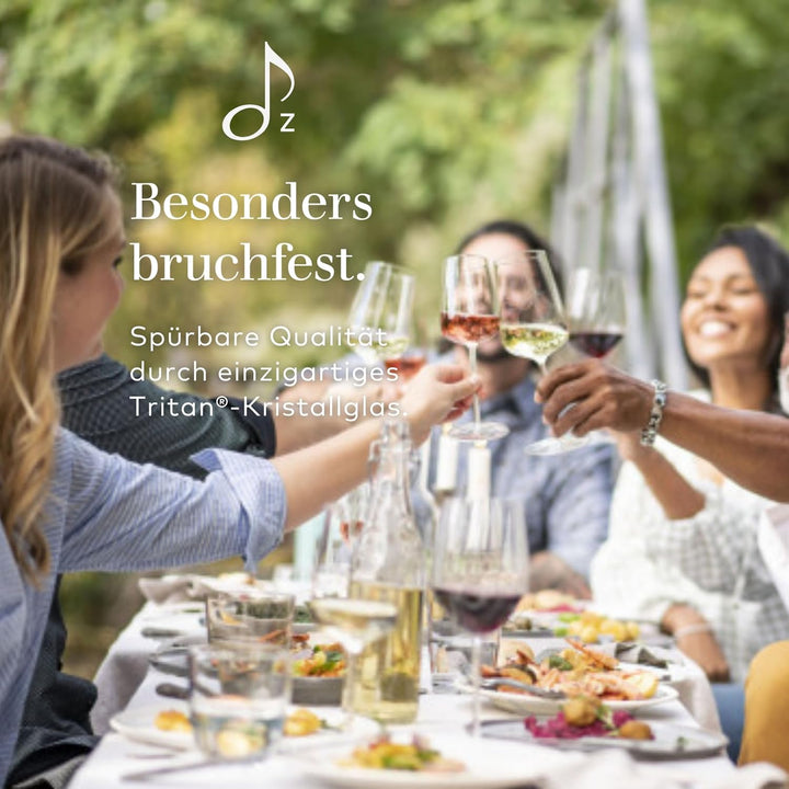 Zwiesel Glas Champagnerglas Vervino (2-er Set), edle Sektgläser mit Moussierpunkt, spülmaschinenfest