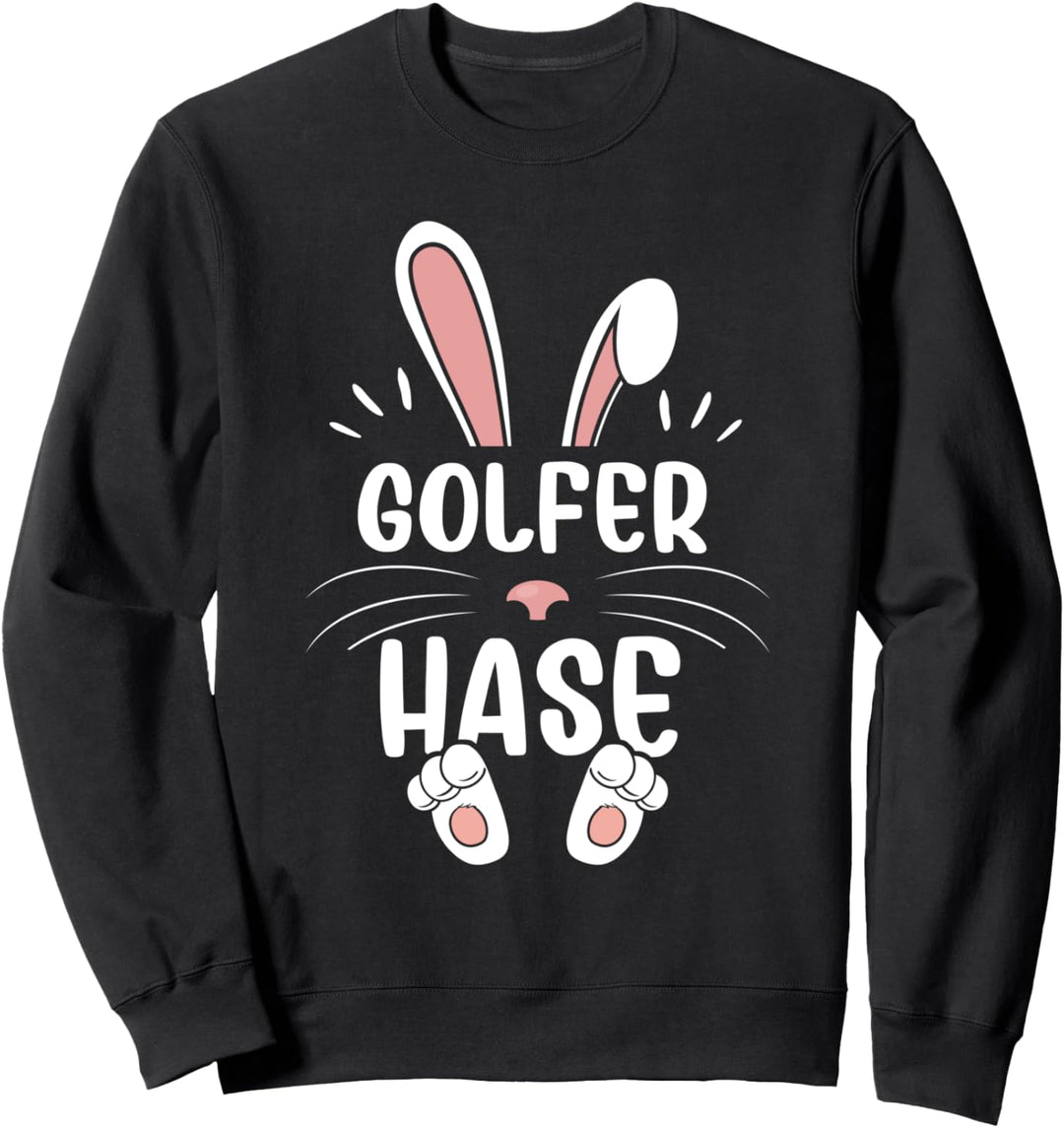 Golfer Hase Ostern Osterhase Partnerlook Outfit Oster Sweatshirt