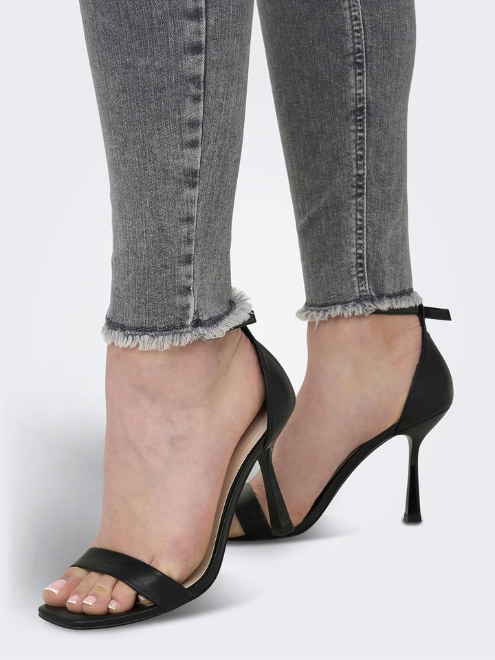 ONLY Female Skinny Jeans ONLBLUSH Mittlere Taille Skinny Fit Jeans XS / 34L Grey Denim, XS / 34L Gre