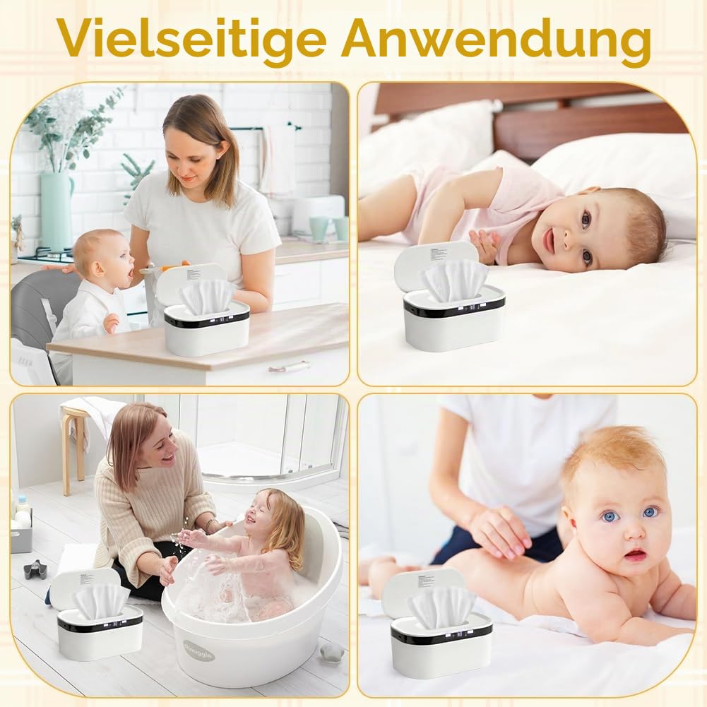 Tutamaz 10W Feuchttuch Wärmer, 3 Heizstufen Schnell, Baby Wischtuchwärmer, USB Wischtuchwärmer,Handt
