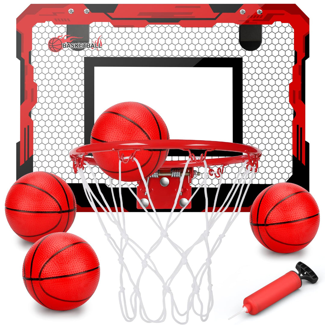 Mini Basketballkorb Basketball Reifen für Kinder Erwachsene, über Tür Basketball Reifen mit 3 Gummib