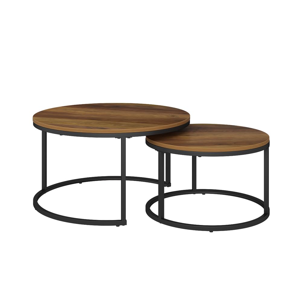 Vicco Couchtisch Set Montreal, Antikholz, 77 x 40 cm 2 Teile