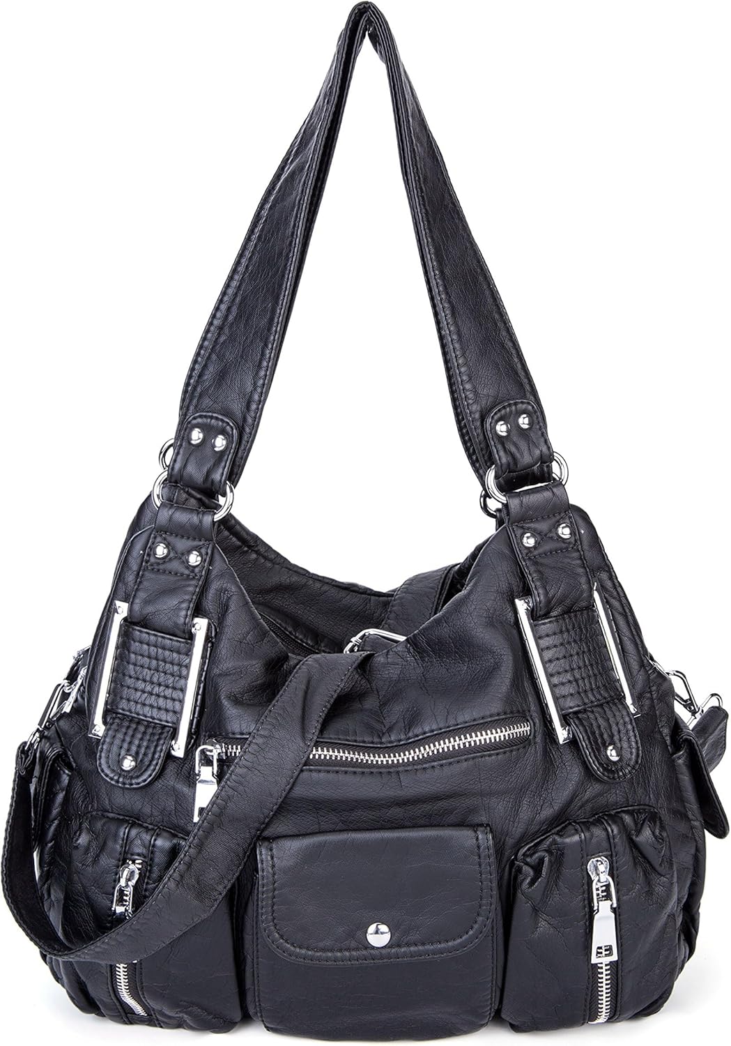 Damen Handtasche Grosse Schultertasche PU Leder Henkeltasche Frauen Weiches Hobo Tasche Umhängetasch
