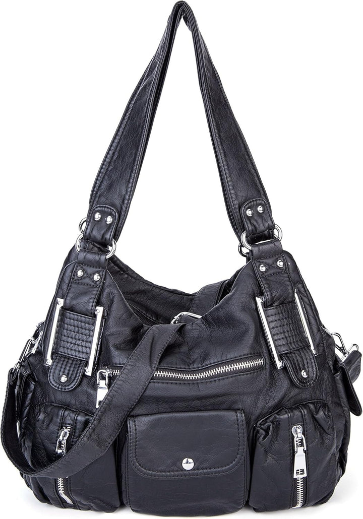Damen Handtasche Grosse Schultertasche PU Leder Henkeltasche Frauen Weiches Hobo Tasche Umhängetasch