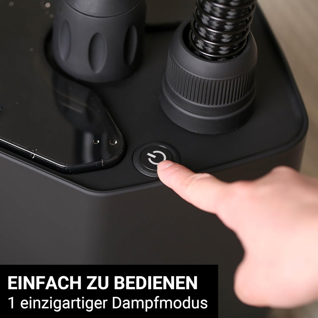 STEAMONE EUHG100B Dampfglätter - Schwarz - Upright - 1.800 W - 1 min Aufheizzeit - Geruchsbeseitigun