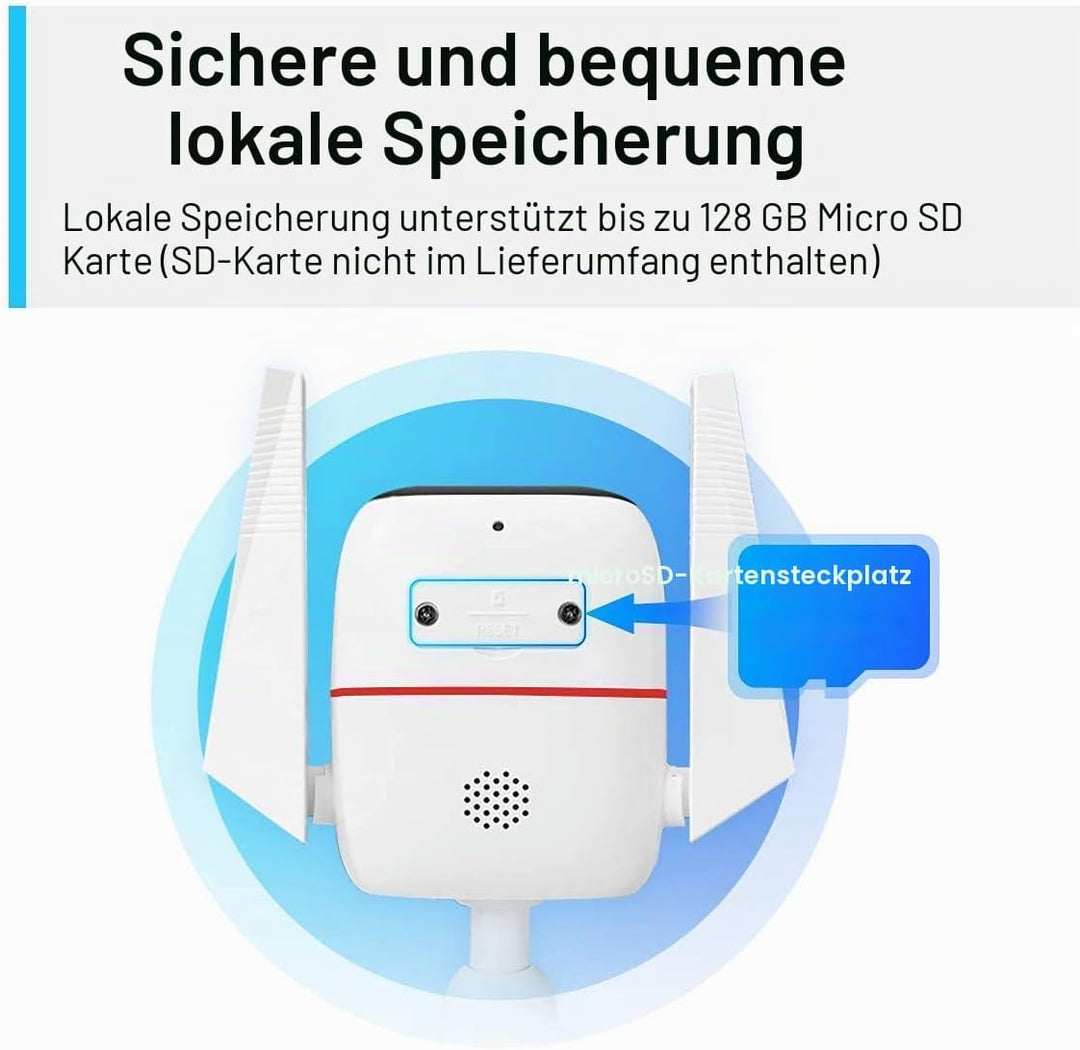 TP-Link Tapo C310 Überwachungskamera Aussen, WLAN IP Kamera, 3MP Hochauflösung, 30m Nachtsicht, Bewe