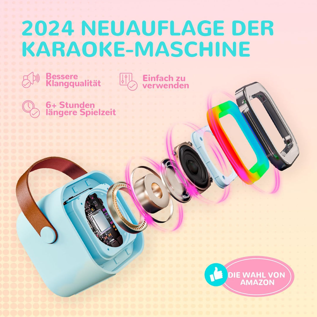 Karaoke Machine Kinder mit Karaoke mikrofon Kinder: Wowstar Kinder Karaoke mit Mikrofon - Mini Karao