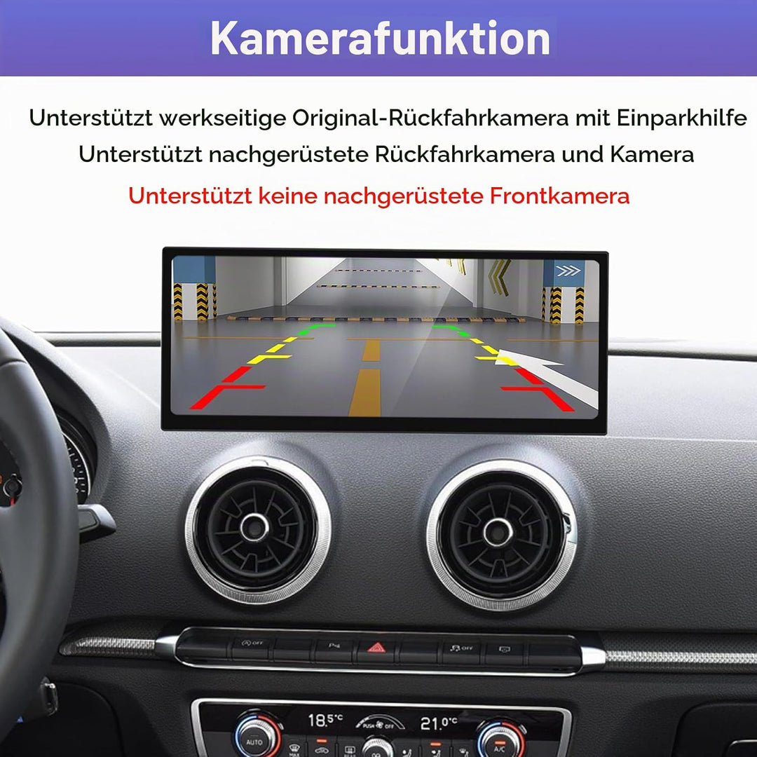 Road Top 12,3 Zoll Autoradio CarPlay für Audi A3/S3 mit MIB (2014-2019) | Linux HD Touchscreen, Wire