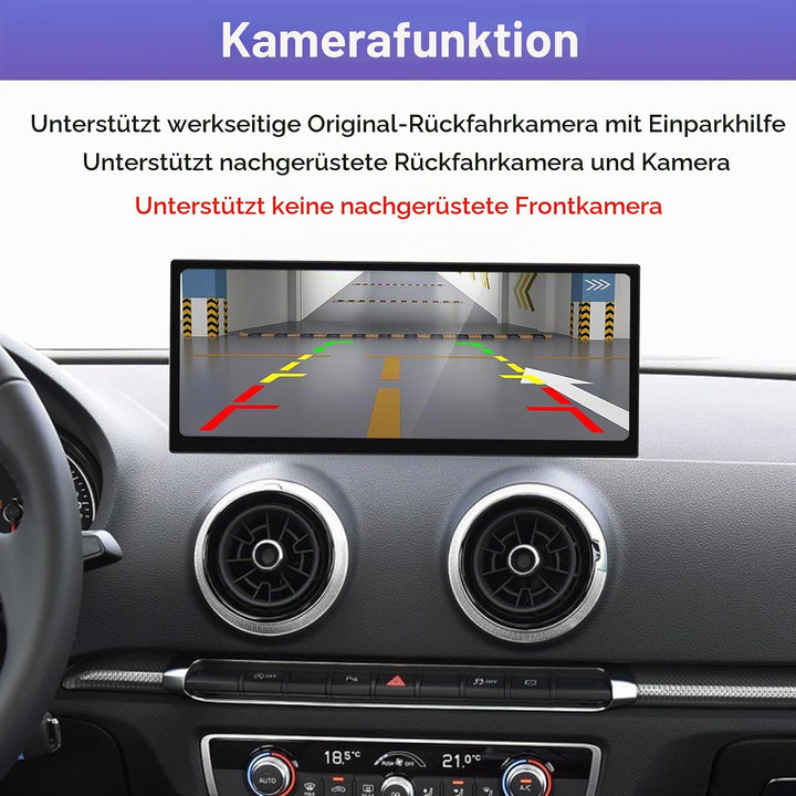 Road Top 12,3 Zoll Autoradio CarPlay für Audi A3/S3 mit MIB (2014-2019) | Linux HD Touchscreen, Wire
