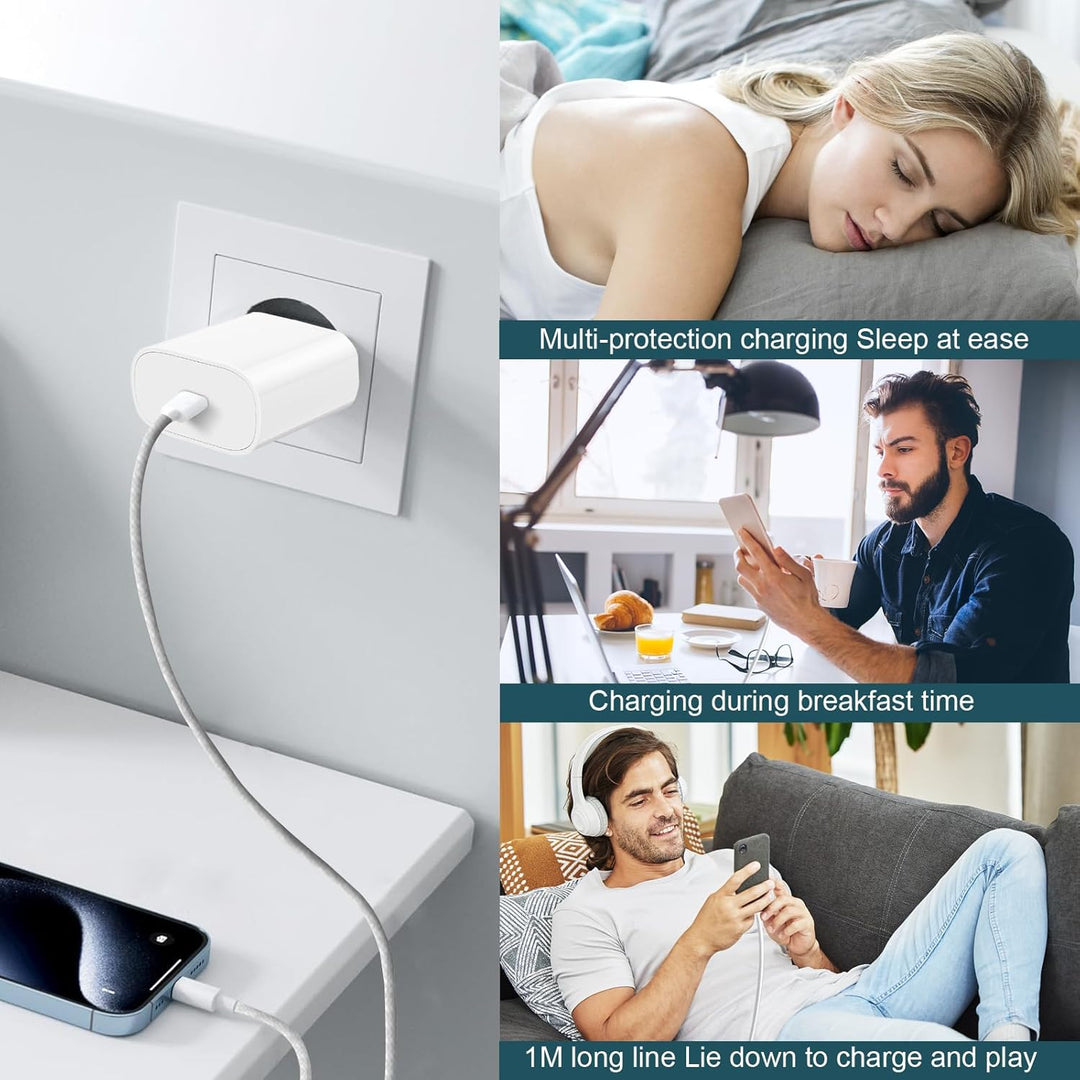 iPad Ladekabel Original mit USB C Netzteil, 25W iPad Ladegerät Schnellladegerät iPhone 17 ladekabel