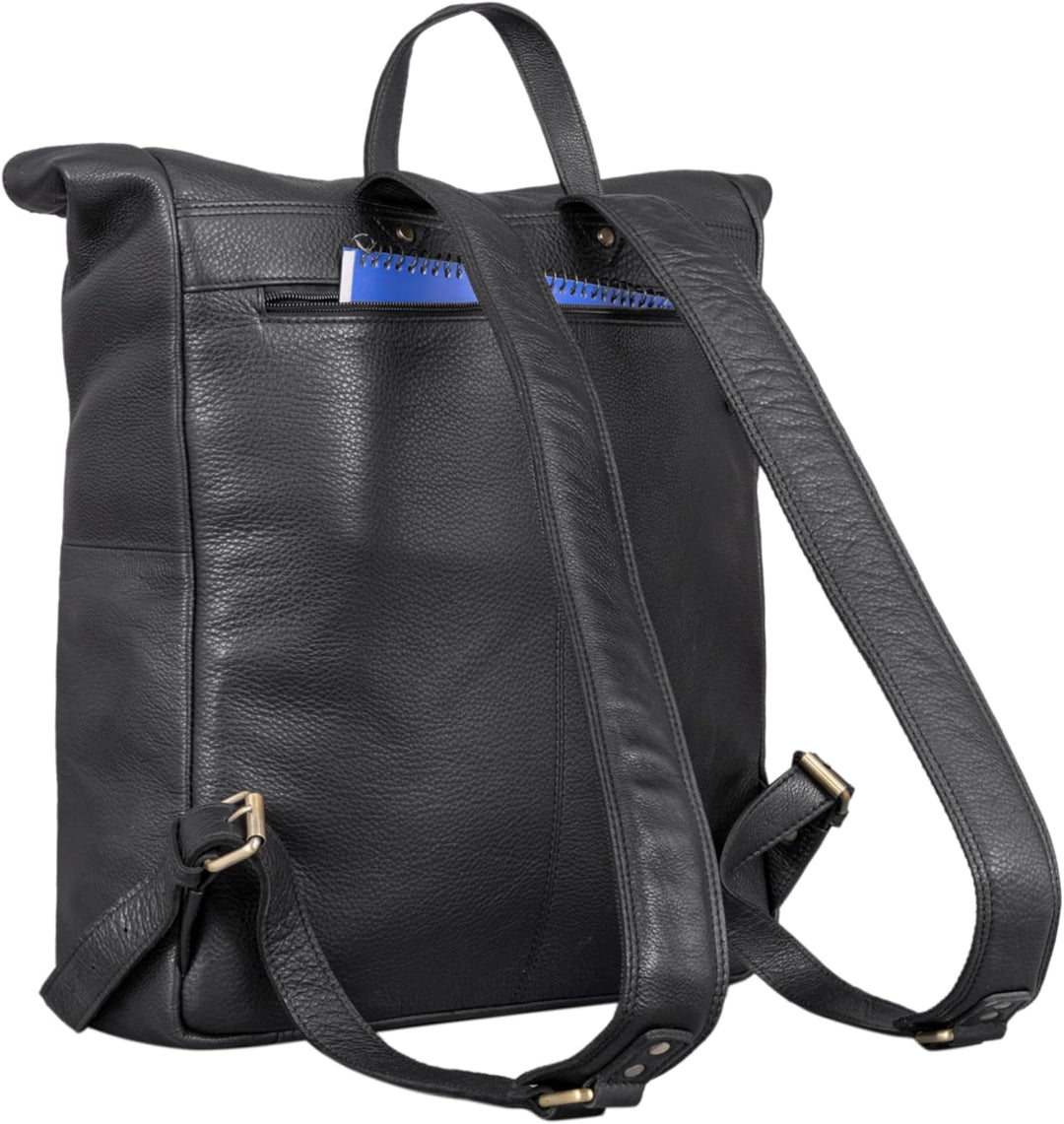 STILORD Edmund Echtleder Rolltop Rucksack Leder Herren und Damen moderner Vntage Lederrucksack Fahrr