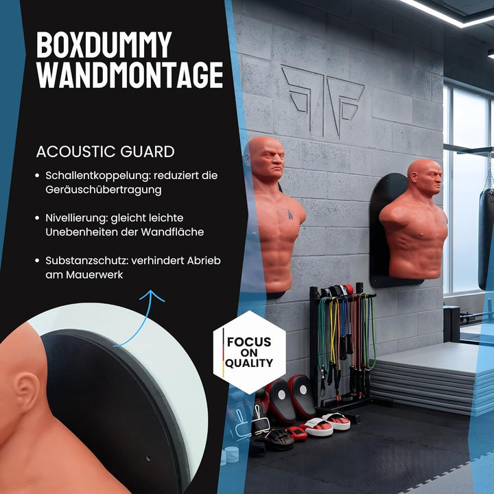 FOX-FIGHT Wand Box Dummy | Wandschlagpolster Punching Boxdummy Boxpuppe Boxing Man Trainingsdummy Sc