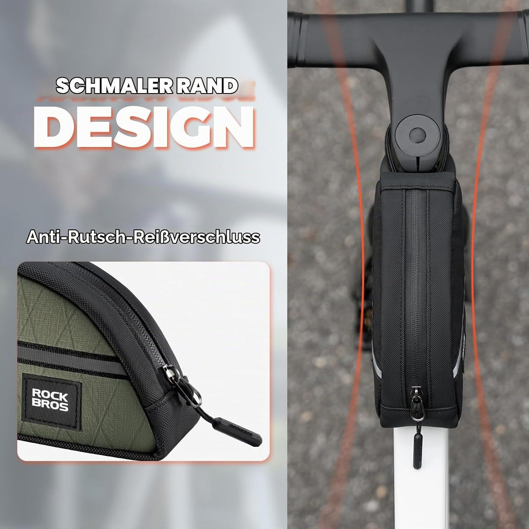 ROCKBROS Fahrrad Oberrohrtasche Rahmentasche Leicht für Klapprad Falträder, 0,8L Fahrrad Vorderrohr