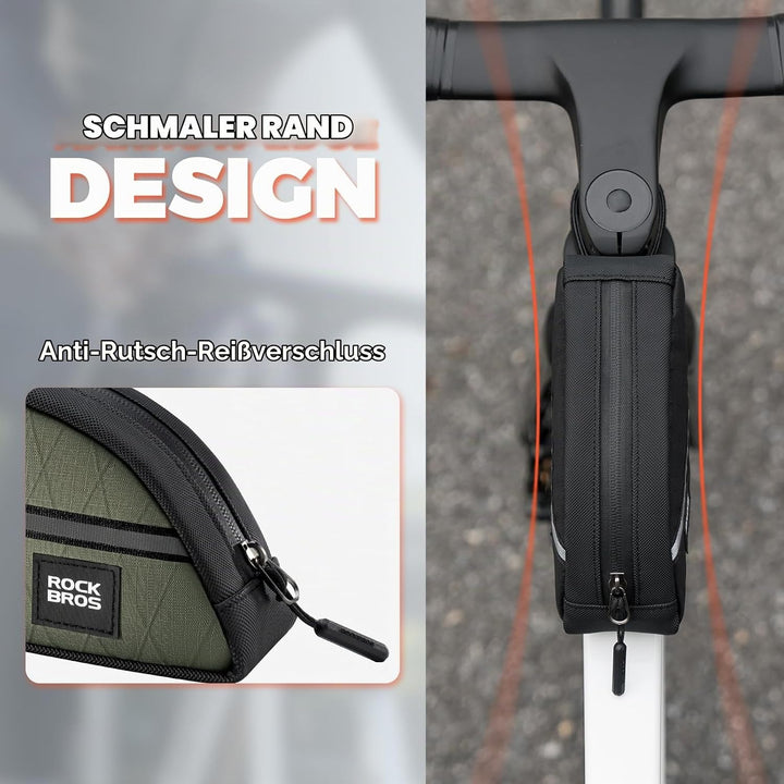 ROCKBROS Fahrrad Oberrohrtasche Rahmentasche Leicht für Klapprad Falträder, 0,8L Fahrrad Vorderrohr