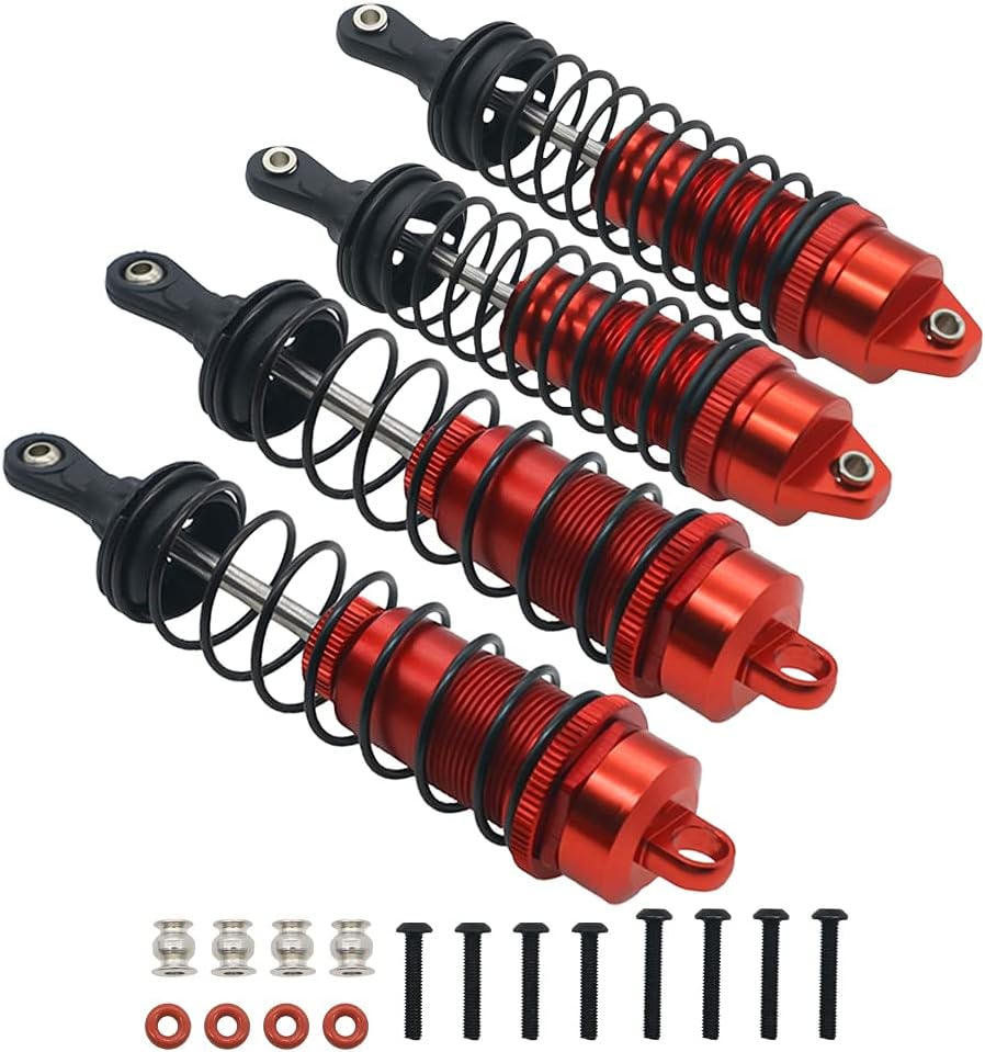 RCAWD rc Stossdämpfer set für 1/10 ARRMA 3S & Mega550 Senton Granit Big Rock Typhon Teil (rot), 4 St