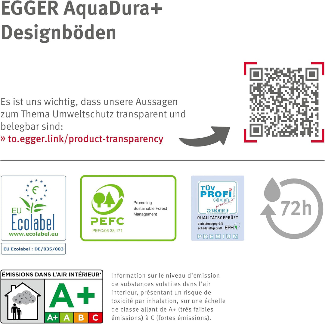EGGER Aquadura+ Hybridboden EDF176 Almington Eiche beige 1292x193x7,5mm (1,995m²) 1,995m² | Boden, 1