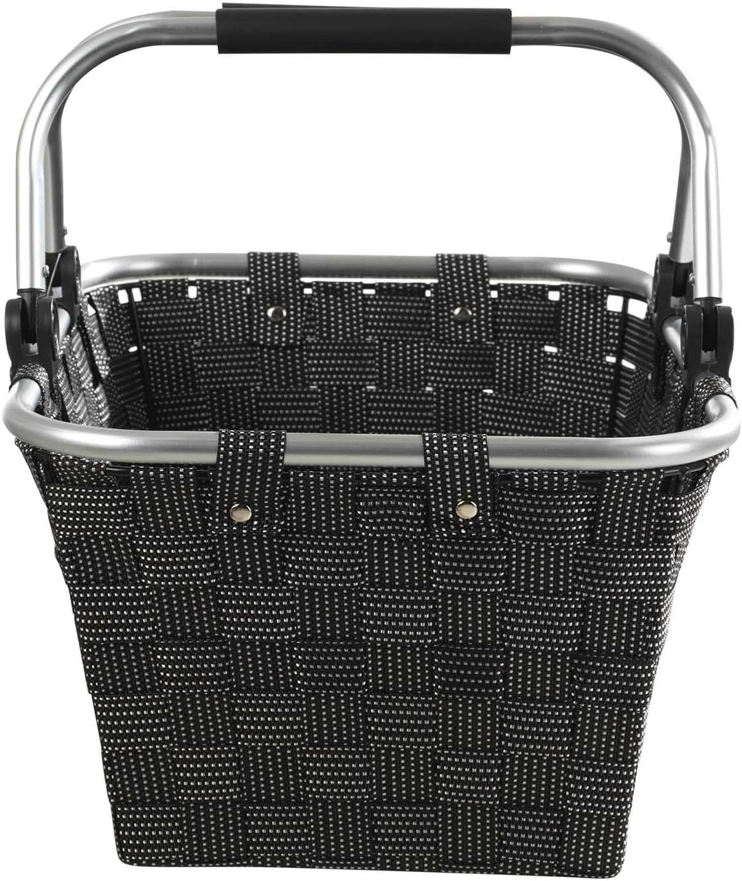 Home4You Einkaufskörbe 2er Set mit Griffen - 40 x 19,5 x 30 cm - Schwarz - Kunststoff - Einkaufstasc