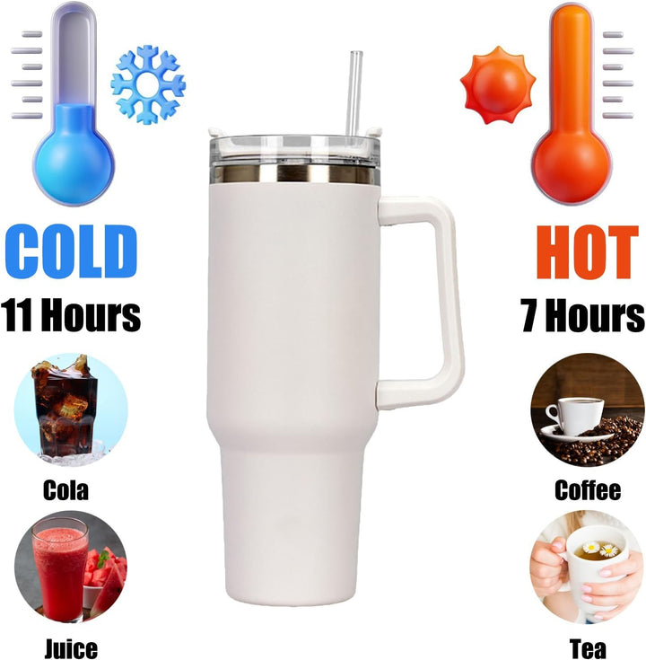 Somerway 1182ml 40oz Kaffeebecher to Go, Doppelwandiger Edelstahl Vakuum Isolierbecher mit Griff und