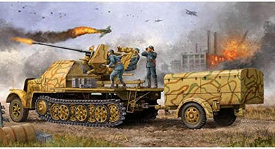 Trumpeter 01526 Modellbausatz German 3,7cm Flak 37 auf Selbstfahrlafette Sd.Kfz. 7/2 late version