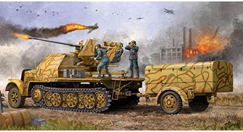 Trumpeter 01526 Modellbausatz German 3,7cm Flak 37 auf Selbstfahrlafette Sd.Kfz. 7/2 late version