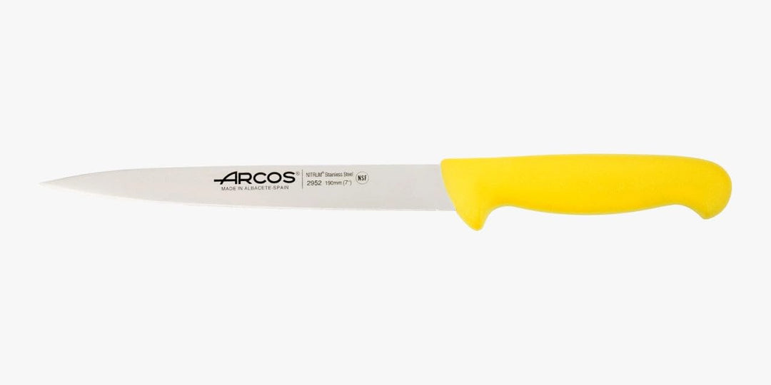 Arcos Serie 2900 - Filetmesser - Klinge Nitrum Edelstahl 190 mm - HandGriff Polypropylen Farbe Gelb