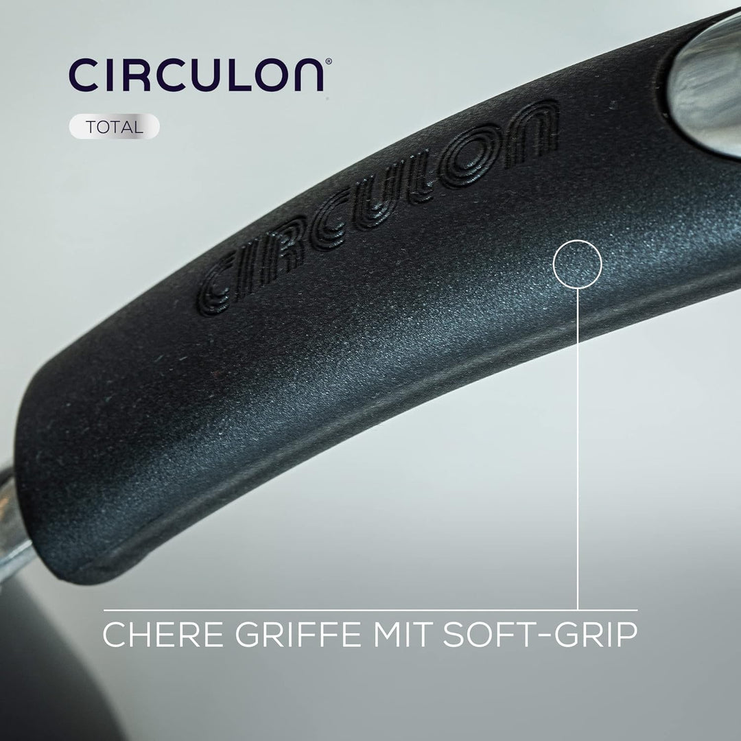 Circulon Total Wokpfanne Induktion 30 cm - Antihaftbeschichtete Servierpfanne mit Haltegriff - Induk