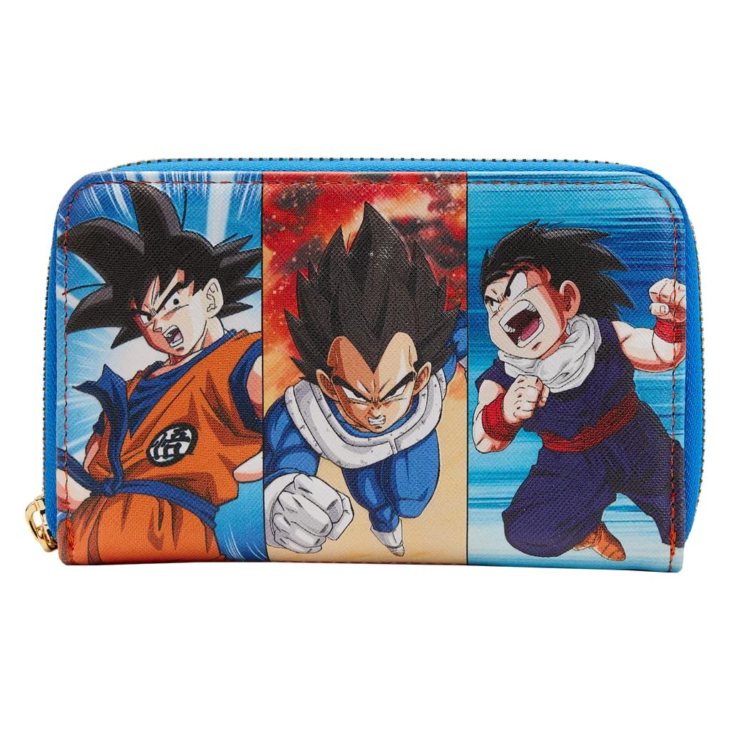 Loungefly Dragon Ball Z Purse Trio Nue offiziell Blau Zip Around Taille unique