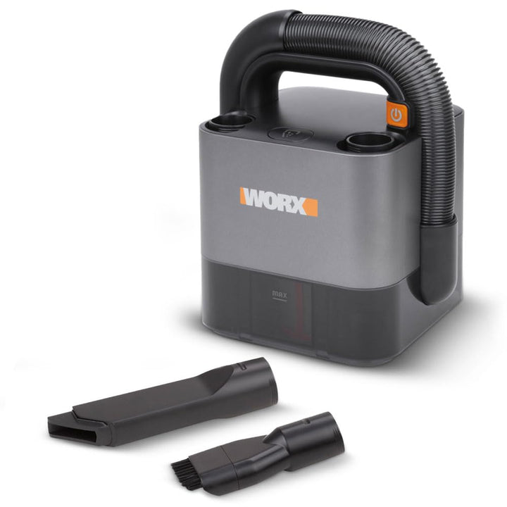 WORX WX030.9 - 20V Max Akku Autostaubsauger Hand-Staubsauger beutellos ohne Akku & Ladegerät Schwarz