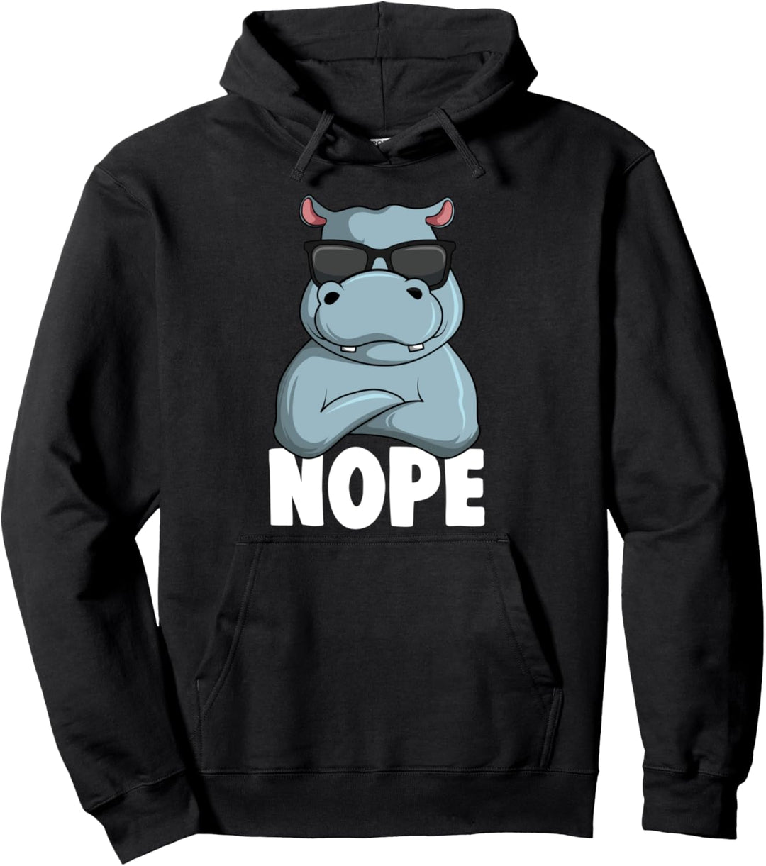 Nilpferd Hippo Kinder Jungen Mädchen Pullover Hoodie