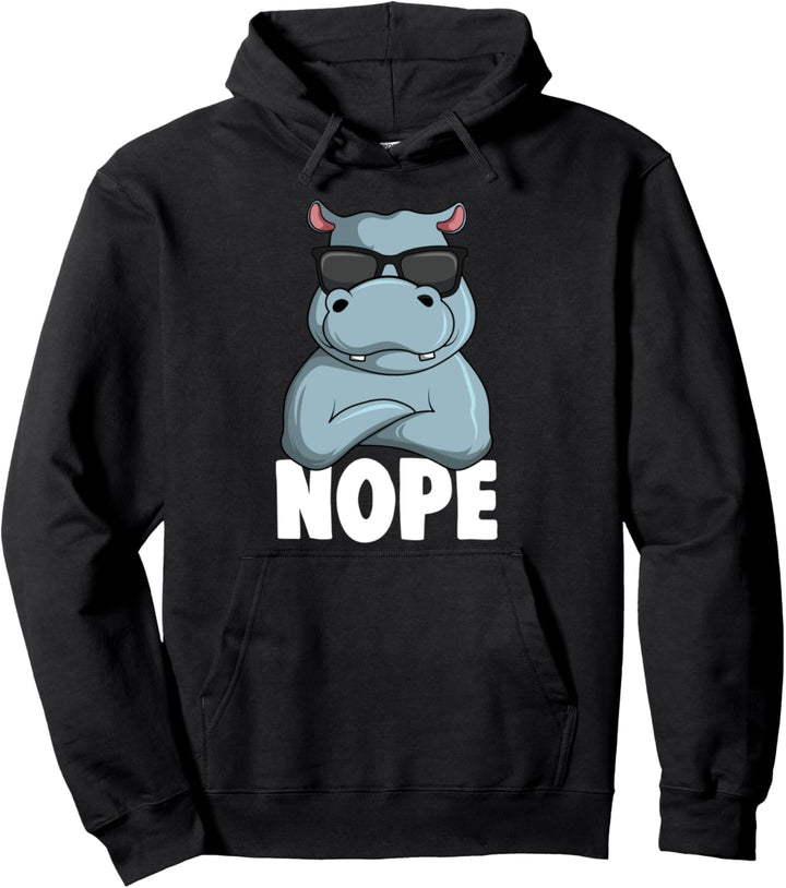 Nilpferd Hippo Kinder Jungen Mädchen Pullover Hoodie