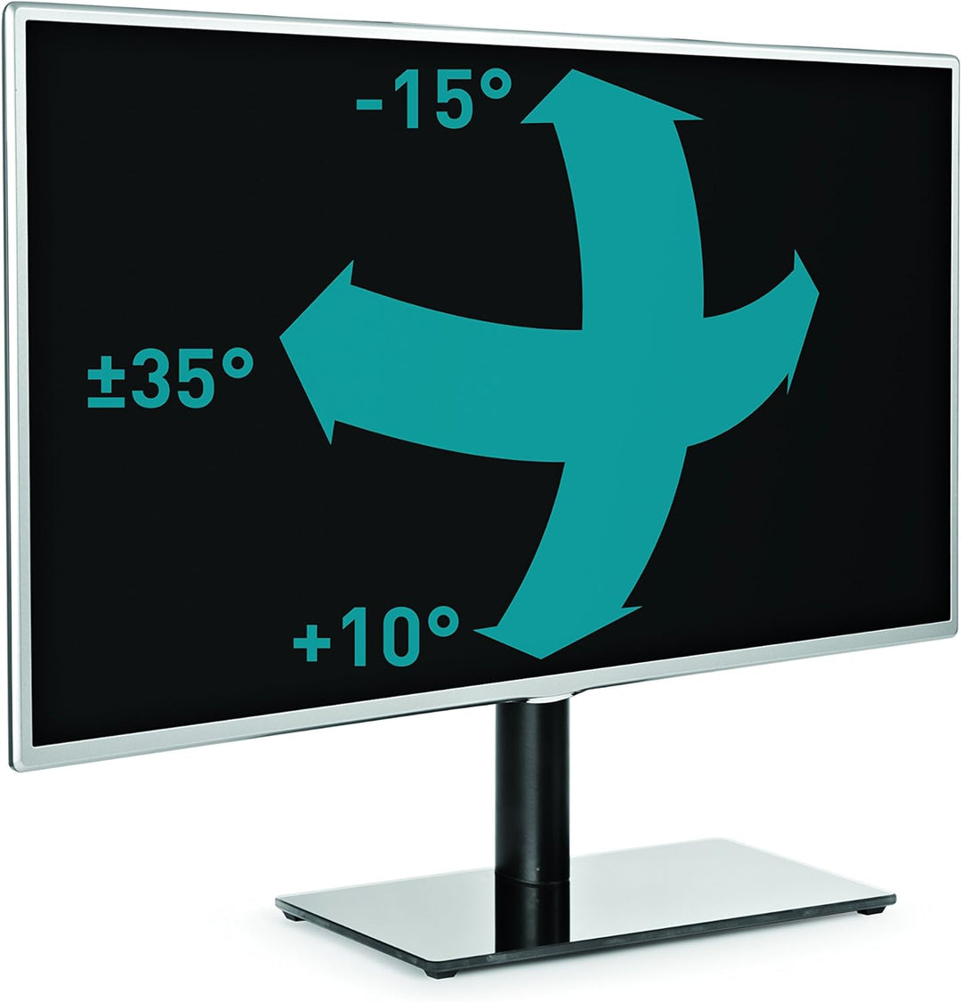 Meliconi 480807 CD/LED TV Ständer Standfuss Glas Drehung schwarz