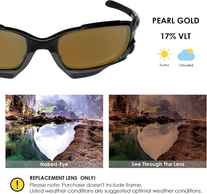 BlazerBuck Anti-salz Polarisierte Ersatzgläser für Oakley Jawbone Racing Jacket Perlengold Polarisie