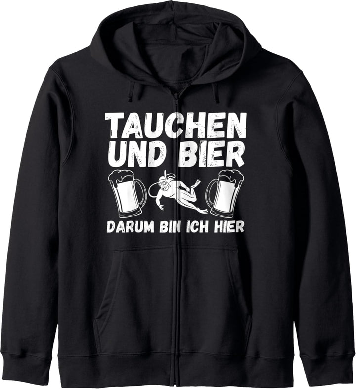 Tauchen Bier Tauchlehrer Taucher Kapuzenjacke