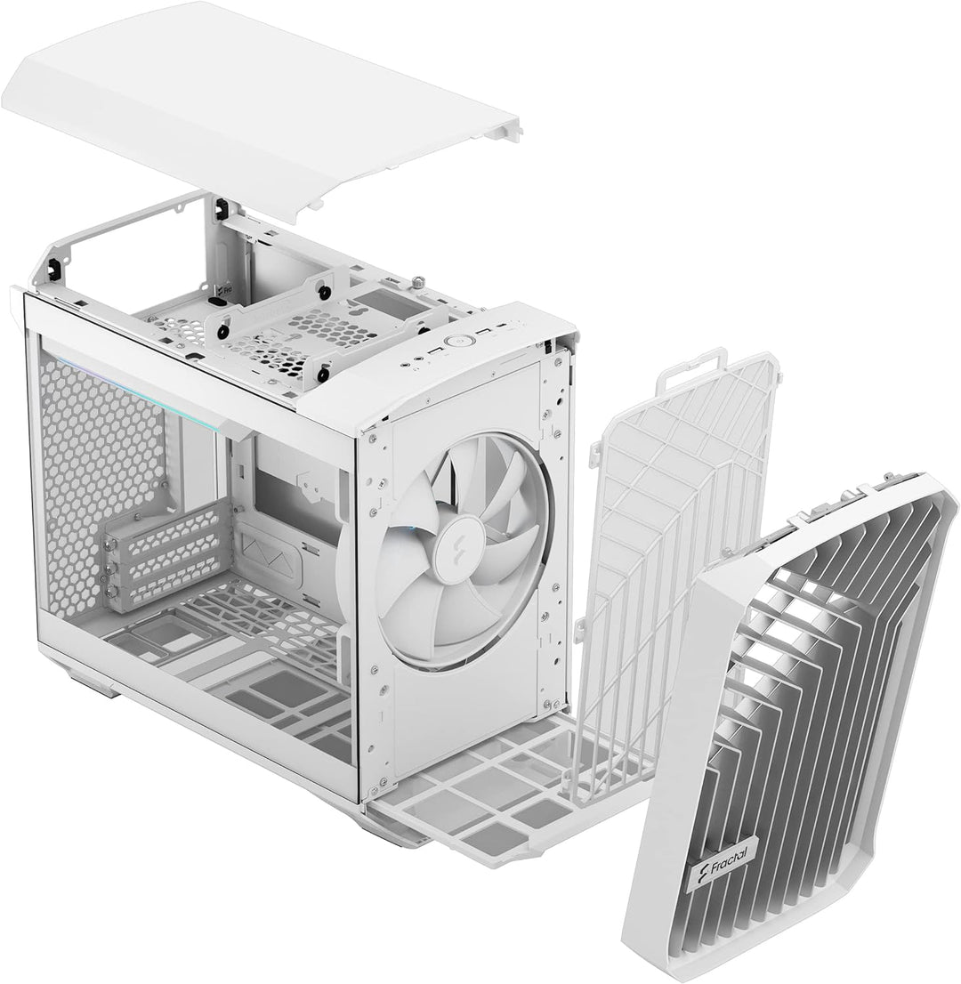 Fractal Design Torrent RGB White E-ATX Tempered Glass Window High-Airflow Mid Tower Computer Case, R