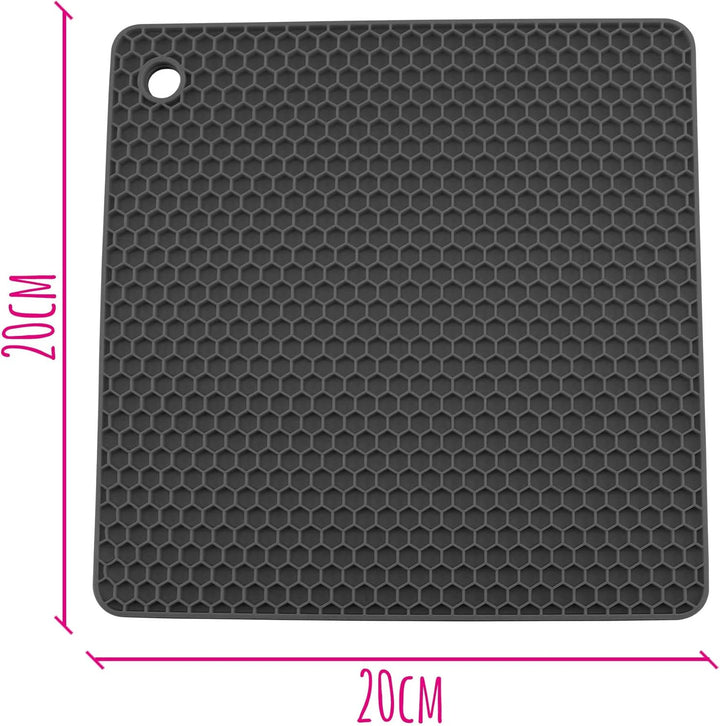 Kochblume Silikonuntersetzer Set, 4-teilig | 230°C hitzebeständig (hellblau), Hellblau